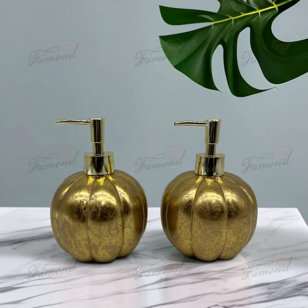 Gold Foil Pumpkin Harvest Festival Home Decoration Lotion Bottles-Famond R&D Factory