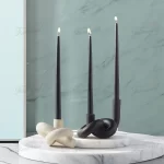 Simple Abstract Wind Single / Double Hole Knot Candle Holder