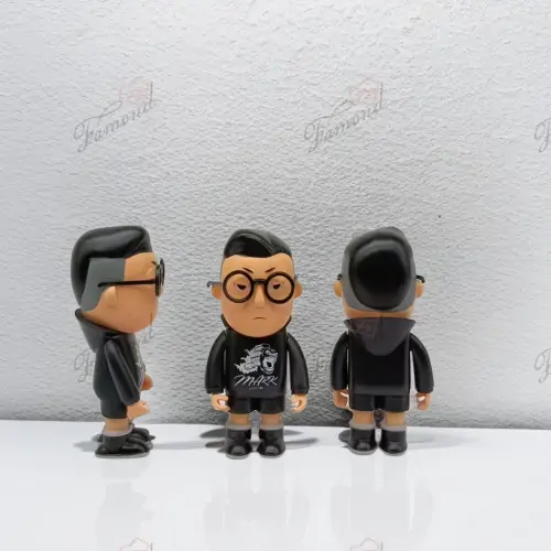 Poly Resin Caricature Doll Wearing Glasses Little Boy