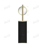 R & D Marble ?10 Inch High Toiletbrush holder with Gold Thread-Famond R&D Factory