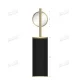 R & D Marble ?10 Inch High Toiletbrush holder with Gold Thread-Famond R&D Factory