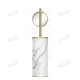 R & D Marble ?10 Inch High Toiletbrush holder with Gold Thread-Famond R&D Factory