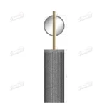 Simple Vertical Stripe 10-inch High Toilet Brush Holder-Famond R&D Factory