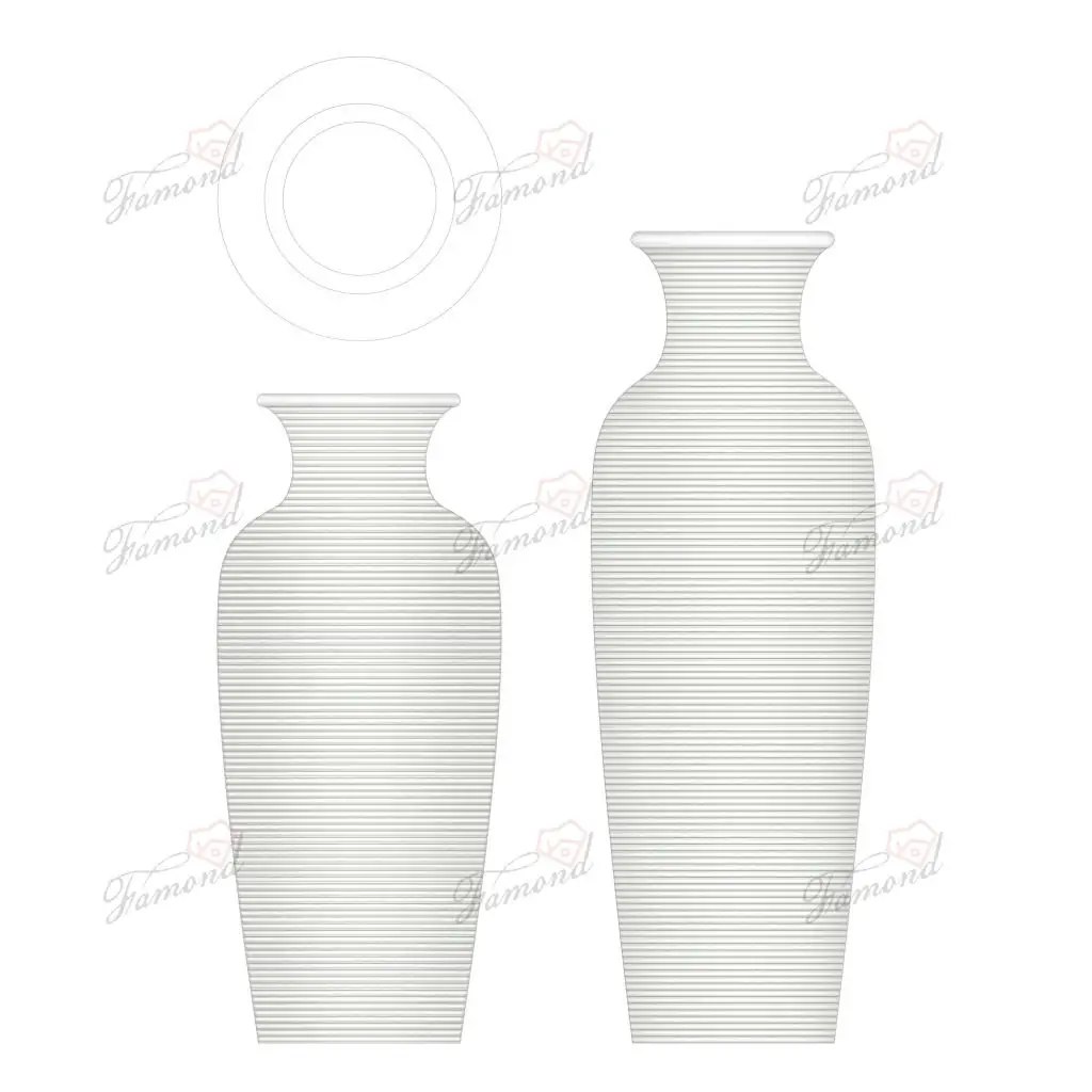 Resin Classic Vase Appearance Narrow Mouth High Vases-Famond R&D Factory