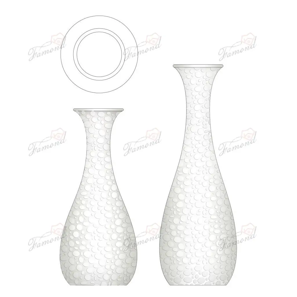 Small Irregular White Polka Dots Small Mouth Vase for Home Decoration-Famond R&D Factory