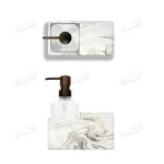 Bath Room Glass Material Emulsion Bottle with Lid Cotton Jar box-Famond R&D Factory