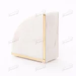 High-end Minimalist Trapezoidal Semicircular Marble Bookend Painted Gold Trim Made of Resin Marble