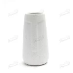 Frosted White Minimalist Abstract Face-shaped Closing Vase for Livingroom and Bedroom Decoration