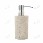 Beige Bathroom Accessories Sets Metal Throme Soap Lotion Dispenser Set for Gray Bathroom-Famond R&D Factory