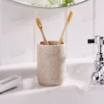 Beige Bathroom Accessories Sets Metal Throme Soap Lotion Dispenser Set for Gray Bathroom-Famond R&D Factory