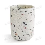 Fancy Resin Terrazzo Bathroom Sets Stoneware Bathroom Accessories Set 2 piece-Famond R&D Factory