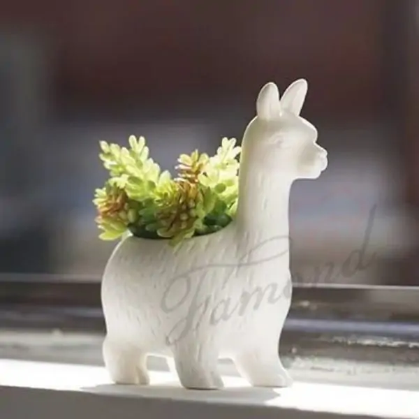 Cute Mini Reindeer Desktop DIY Colouring Succulent Planter House Decorative Pots for Children's Bedroom