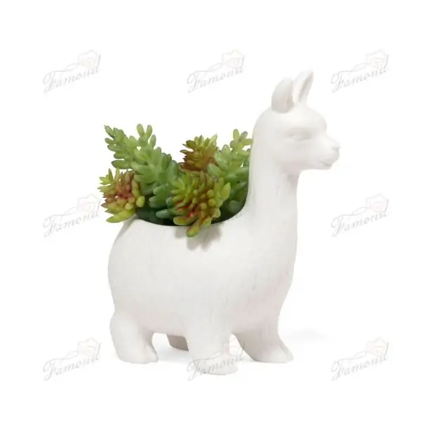 Cute Mini Reindeer Desktop DIY Colouring Succulent Planter House Decorative Pots for Children's Bedroom