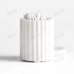 Multifunctional Cotton Swab Container and Jewelry Storage Set for the Bathroom Trays Marble Resin-Famond R&D Factory