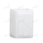 Elegant Square White Marble Bathroom Seven-Piece Set Garbage Can and Tissue Holder Resin Accessory Sets-Famond R&D Factory