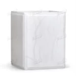 Elegant Square White Marble Bathroom Seven-Piece Set Garbage Can and Tissue Holder Resin Accessory Sets-Famond R&D Factory