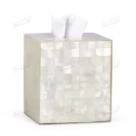 Luxurious Shell Series Seven-Piece Bathroom Set Handmade Resin Craft for Hotels Trays for Jewellery -Famond R&D Factory