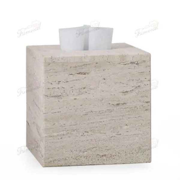 Natural Element Light Coffee Coloured Stone Vintage Weathered Stone Bathroom Seven-Piece Set-Famond R&D Factory