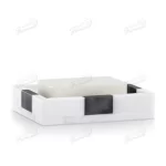 Black and White Spliced Marble Bathroom Seven-piece set Resin Imitation Soap Dispenser Square Soapdish Wastebin Set-Famond R&D Factory