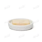 White Convex Diamond Texture White Sand Stone Bathroom Kit Resin Eight-piece Set New Design-Famond R&D Factory