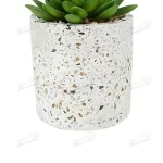 Handcrafted Polyresin Cement Waterpolished Stone Cylinder Planters for Succulents ?C Elegant & Durable