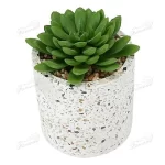 Handcrafted Polyresin Cement Waterpolished Stone Cylinder Planters for Succulents ?C Elegant & Durable