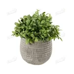 High-Quality Resin Planter from China's Top Factory - Handcrafted Light Gray with Natural Faux Weathered Texture