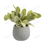 High-Quality Resin Planter from China's Top Factory - Handcrafted Light Gray with Natural Faux Weathered Texture