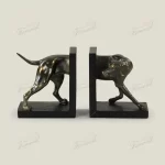 Handcrafted Black Resin Hound Bookend Stylish and Functional Book Holder for Any Room