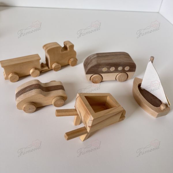 Chinese Supplier Premium Black Walnut Wooden Toy Set for Kids - Educational Vehicles & Playhouse Toys