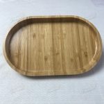 Chinese Manufacturer Pear-Shaped Bamboo Fruit Tray with Handle - Natural Wood Finish