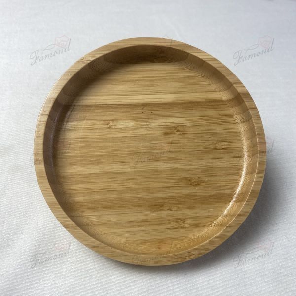 Chinese Manufacturer Pear-Shaped Bamboo Fruit Tray with Handle - Natural Wood Finish