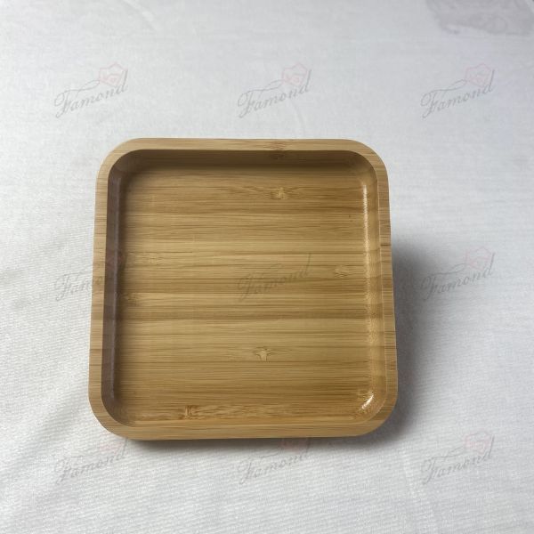 Chinese Manufacturer Pear-Shaped Bamboo Fruit Tray with Handle - Natural Wood Finish