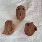 Handcrafted Black Walnut Magnetic Door Bell Wind Chime - Unique Wood Home D??cor