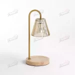 Elegant Solid Wood Base Minimalist Scented Candle with Lampshade