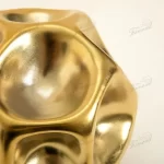 Abstract Resin Electroplated Gold and Silver Concave Sphere Decorative Art