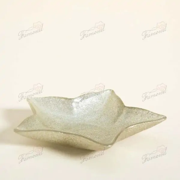 Glittering Transparent Five-Pointed Star-Shaped Serving Tray for Elegant Home Decor