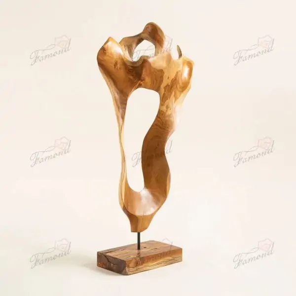 Elegance in Simplicity Abstract Solid Wood Decor for Modern Interiors