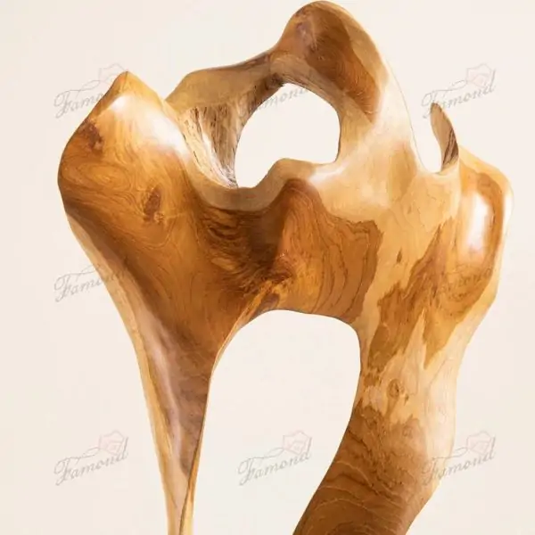 Elegance in Simplicity Abstract Solid Wood Decor for Modern Interiors