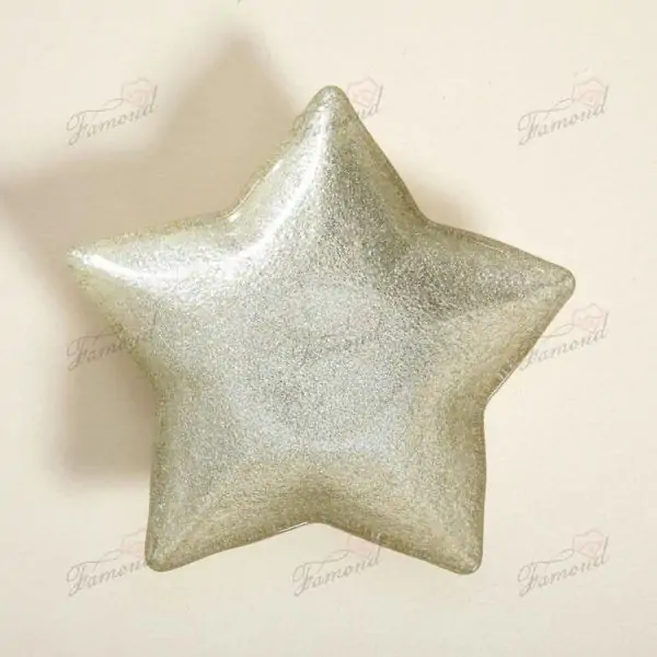 Glittering Transparent Five-Pointed Star-Shaped Serving Tray for Elegant Home Decor