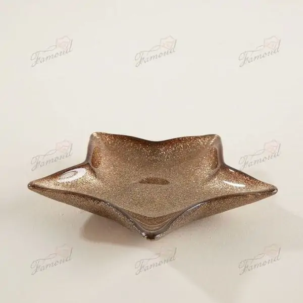 Glittering Transparent Five-Pointed Star-Shaped Serving Tray for Elegant Home Decor