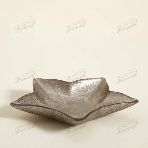 Glittering Transparent Five-Pointed Star-Shaped Serving Tray for Elegant Home Decor