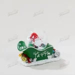 5-8cm Santa Claus on Sled Water Globe Mini Christmas Ornament