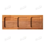 Solid Wood Round and Square Hole Condiment Bottle Organizer Tray