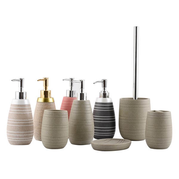 Circle Sand Bathroom Accessories Sets By Famond Home-Famond R&D Factory