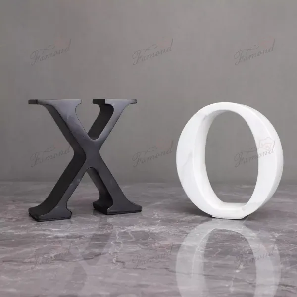 Modern Minimalist Style Bookends - Stylish OX Letter Design