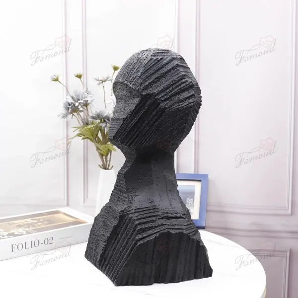 Resin Faceless Figure Statue - Abstract Mid-Century Minimalist Decor for Living Room