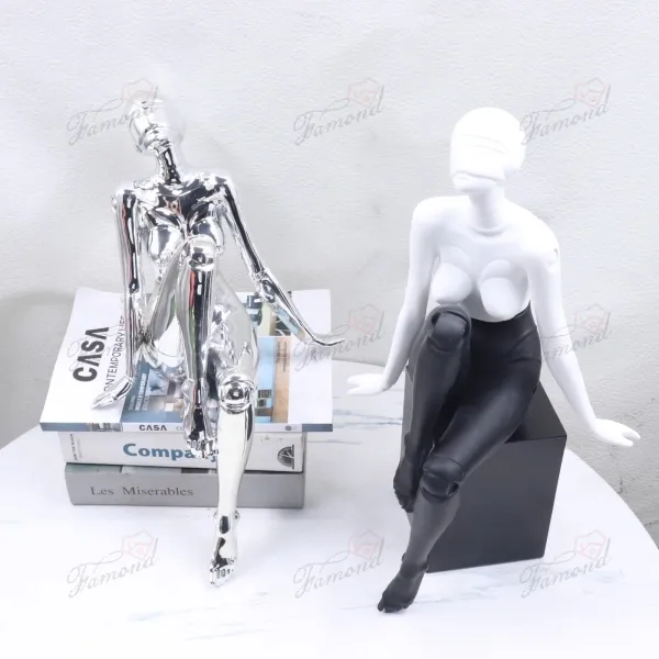 Elegant Electroplated Resin Figurines - Monochrome & Multicolor Handcrafted Decorative Statuettes for Men and Women