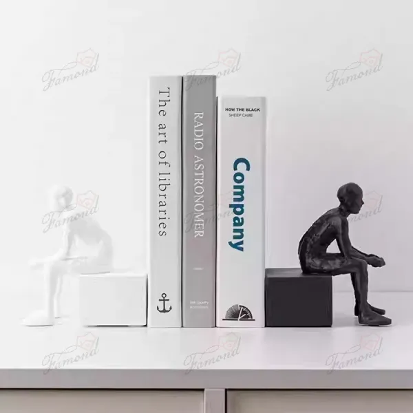 Modern Minimalist Style Bookends - Stylish OX Letter Design