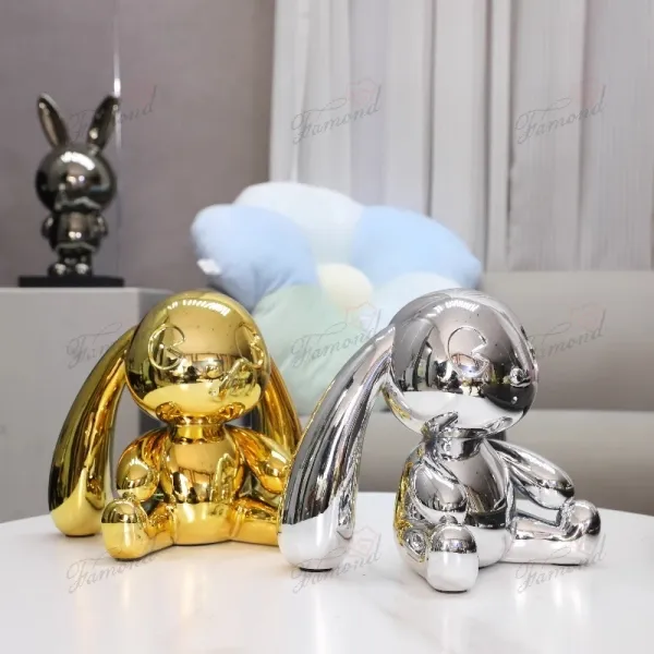 Resin Electroplated Figurine - Premium Shiny Decor for Children's Bedroom